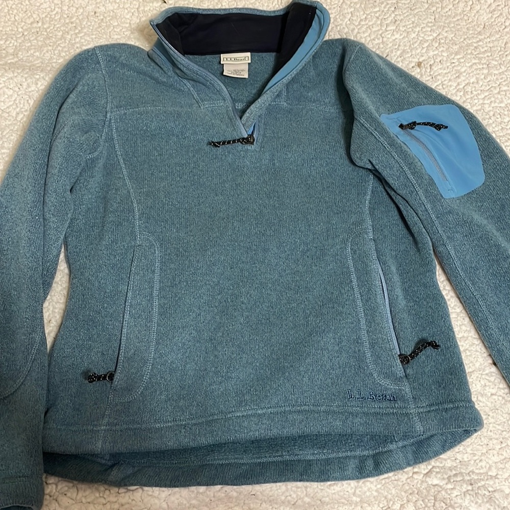 Dark Blue LL Bean 1/4 Zip Pullover Sweater